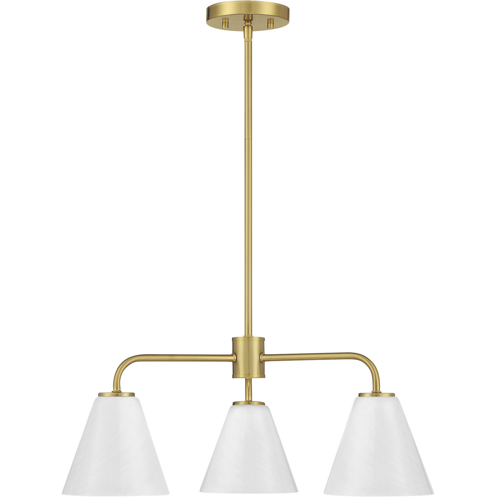 Blair 3 Light 24 inch Warm Brass Chandelier Ceiling Light